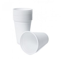 Стаканчики пластиковые одноразовые белые 100шт/уп 24571