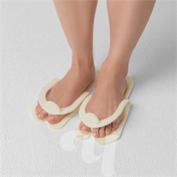 Тапочки вьетнамки пенополиэтилен белый 5мм 25пар/уп Чистовье 02-779