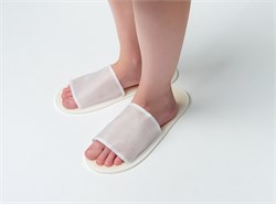 Тапочки на жесткой  подошве с открытым мысом Спандбонд, картон Чистовье 02-242