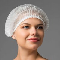 Шапочка Шарлотка медицинская белая 50 шт/уп Чистовье 603-202