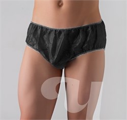 Трусы мужские(плавки) Спанбонд Черный 10шт/уп р.56-58 603-486