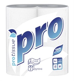 Полотенце бумажное PROtissue 2-сл 2рулона/уп 16250
