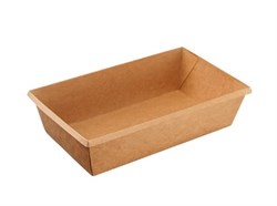 Контейнер бумажный  OneClik 120**200*55мм 800мл, двухсторон. крафт 63648