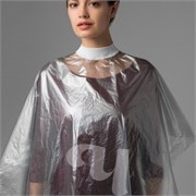 Пеньюар для парихмахерских работ полиэтилен Стандарт прозрачный 160х100 (50шт/уп) Чистовье 01-879