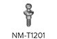 Аттачмент прямой шаровидный  1мм NM-T1201