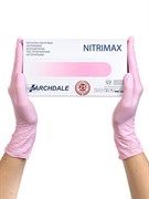 Перчатки нитриловые розовые  размер М 50/пар NitriMax