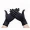 Перчатки нитриловые(с добавлением винила) черные размер S - фото 6850